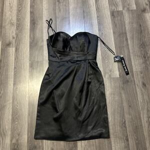 Amelia Couture Black Cocktail Dress Size 6 Short Fitted New